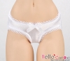 H117．【LU01】SD／DD Lace Triangle Low Waist Bow Underwear # White