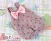 【BS-25】B／P Doll Braces Puff Skirt # Gray+Point Deep Pink