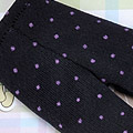 【BP-110N】Blythe Pantyhose Socks # Dot Purple／Black
