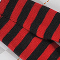 【BP-125】Blythe Pantyhose Socks # Stripe Black+Red