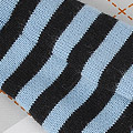 【BP-127】Blythe Pantyhose Socks # Stripe Black+Water Blue