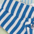 【BP-130N】Blythe Pantyhose Socks #  Stripe Blue+White