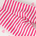 【BP-145】Blythe Pantyhose Socks # Thin Stripe Deep Pink+White