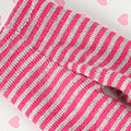 【BP-151】Blythe Pantyhose Socks # Thin Stripe Grey+Deep Pink