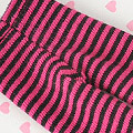 【BP-155】Blythe Pantyhose Socks # Thin Stripe Black+Deep Pink