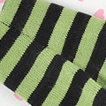 【BP-84N】Blythe Pantyhose Socks # Stripe Black+Green