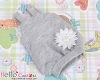 【BS-08】B／P Doll Braces Puff Skirt（Flower）# Grey