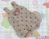 【BS-50】B／P Doll Braces Puff Skirt（Bear） # Gray+Dot Brown