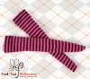 【KS-84】B／P Knee Socks # Thin Stripe Black+Deep Pink