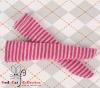 【KS-91】B／P Knee Socks # Thin Stripe Grey+Deep Pink