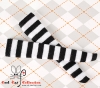 【KS-92】B／P Knee Socks # Stripe Black+White