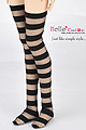 H14．【LL-43】SD／DD Thigh-High Doll Stockings # Stripe Clear／Black
