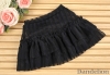 S02．【DL-09】SD／DD Short Layered Skirt # Net Black