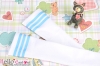 H112．【LT-15】SD／DD Thigh-High Doll Stockings（Student）# White+Blue