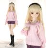 S8．【DAN-23】SD／DD Knitted Sweater Short Top # Pink