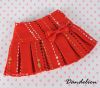 S07．【Das-07】SD／DD Accordion Mini Short Skirt # Thick Red Stripe