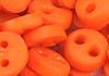 Y162．【DIY-B01】4mm Plastic 2 Holes Tiny Button（Round）30pcs # Orange Red