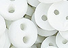 Y163．【DIY-B60】4mm Plastic 2 Holes Tiny Button（Round）30pcs # White