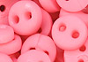 Y165．【DIY-B62】4mm Plastic 2 Holes Tiny Button（Round）30pcs # Hot Pink