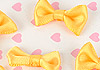 Y05．【DIY-R5】20mm Handmade Tiny Ribbon Bowties 10pcs # Yellow