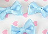 Y06．【DIY-R6】20mm Handmade Tiny Ribbon Bowties 10pcs # Sky Blue