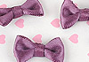 Y07．【DIY-R7】20mm Handmade Tiny Ribbon Bowties 10pcs # Dark Amethyst