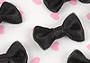 Y11．【DIY-R11】20mm Handmade Tiny Ribbon Bowties 10pcs # Black