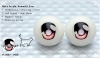 22mm／Meta Acrylic Animetic Eyes (FD-07) Pink