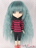 【HT-GL08】8.0~9.5" HP Long Wave Wigs # Teal Mix Gray