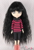 【HT-GL08】8.0~9.5" HP Long Wave Wigs # Black