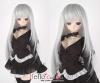 【HT-02CL】8.0~9.5" HP Long Straight Wigs # Grey Silver