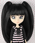 【HT-02C】8.0~9.5" HP Wigs w／Hair Pin # Black