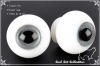【TW／HG】16mm Glass Doll Eyes # Titan Grey w/Black Line