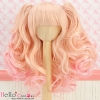 【HT-GL2224】8.0~9.5" HP Wavy Wigs w／Hair Pin # Gold+Pink