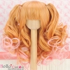 【HT-GL2224】8.0~9.5" HP Wavy Wigs w／Hair Pin # Yellowish-Brown+Pink