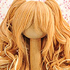 【HT-GL2225】8.0~9.5" HP Wavy Wigs w／Hair Pin # Yellowish-Brown+Gold