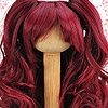 【HT-GL2225】8.0~9.5" HP Wavy Wigs w／Hair Pin # Red Wine