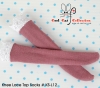 【KS-L12】(B／P) Knee Bow Top Socks #  Pale Violet Red