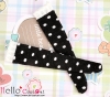 【KS-L19】(B／P) Knee Lace Top Socks # Dot Black