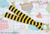 【KP-05】Pullip Thigh-High Doll Stockings # Stripe Black+Yellow