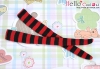【KP-09】Pullip Thigh-High Doll Stockings # Stripe Black+Red