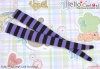 【KP-11】Pullip Thigh-High Doll Stockings # Stripe Black+Violet
