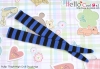 【KP-13】Pullip Thigh-High Doll Stockings # Stripe Black+Blue