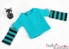 354．【NT-3】Blythe Pullip（Separate Sleeves）Tee # Stripe Teal