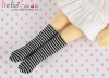 【YM-08】Knee Socks YOSD # Stripe Black + Grey