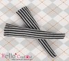 【KS-105】B／P Knee Socks # Vertical Thin Stripe Grey+Black