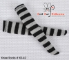 【KS-42】B／P Knee Socks # Stripe Black+Grey
