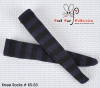【KS-53】B／P Knee Socks # Stripe Black+Deep Blue