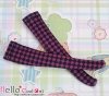 【KS-94】B／P Knee Socks（Grid）# Black／Purple