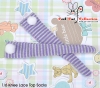 【KS-L07N】(B／P) Knee Socks w／Ball # Thin Stripe Violet